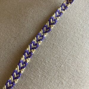 Yellow and Purple Heart Friendship Bracelet